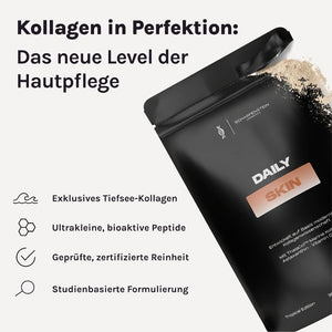 DAILY Skin – Produktgrafik zu Kollagenpeptiden und Inhaltsstoffen