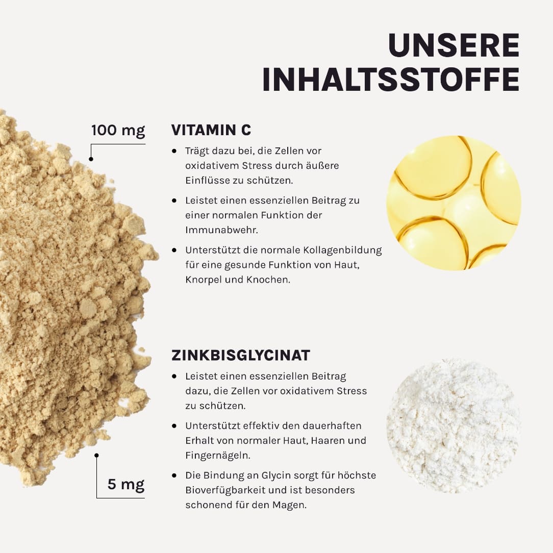 DAILY Skin – Produktgrafik mit Qualitätsmerkmalen