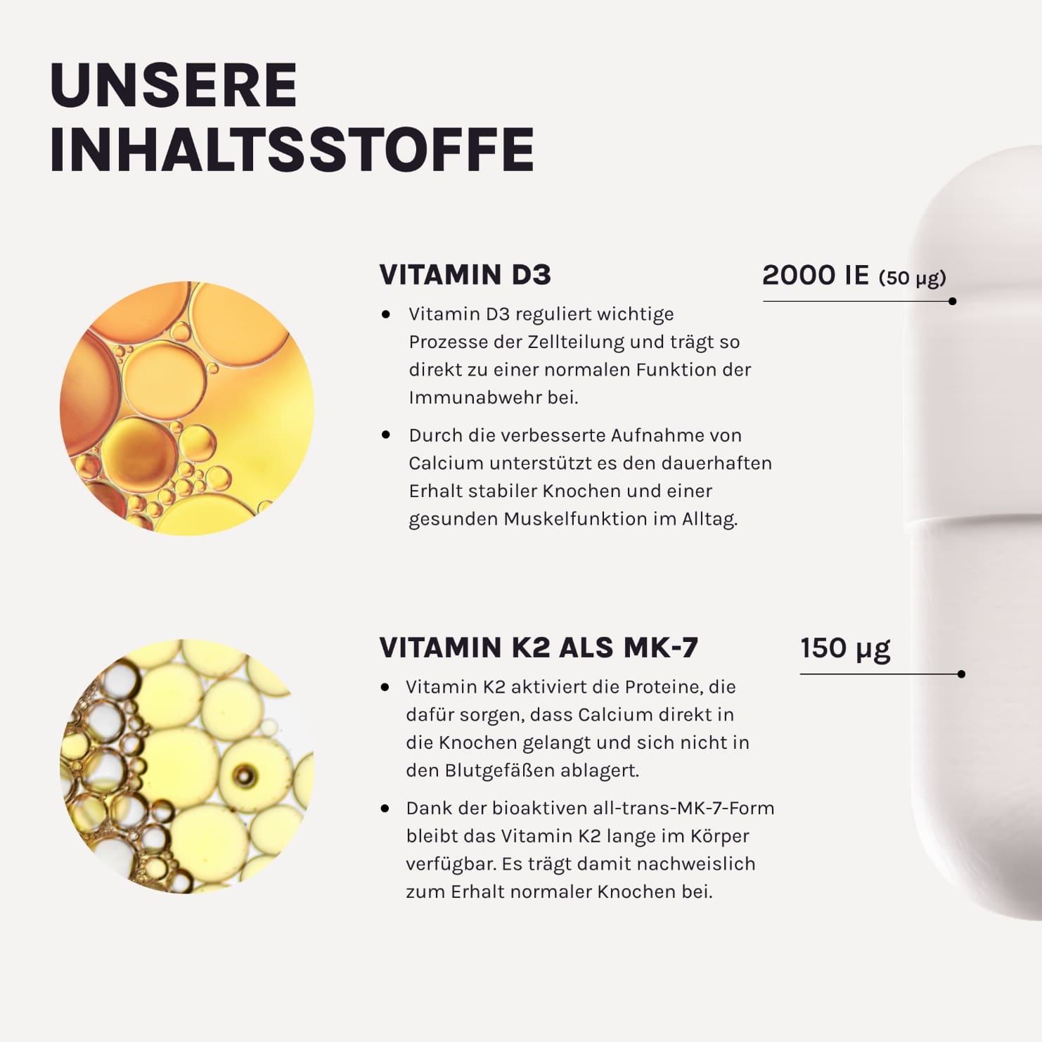 DAILY D3 • K2 • Mg – Produktgrafik zu Vitamin D3 und Vitamin K2