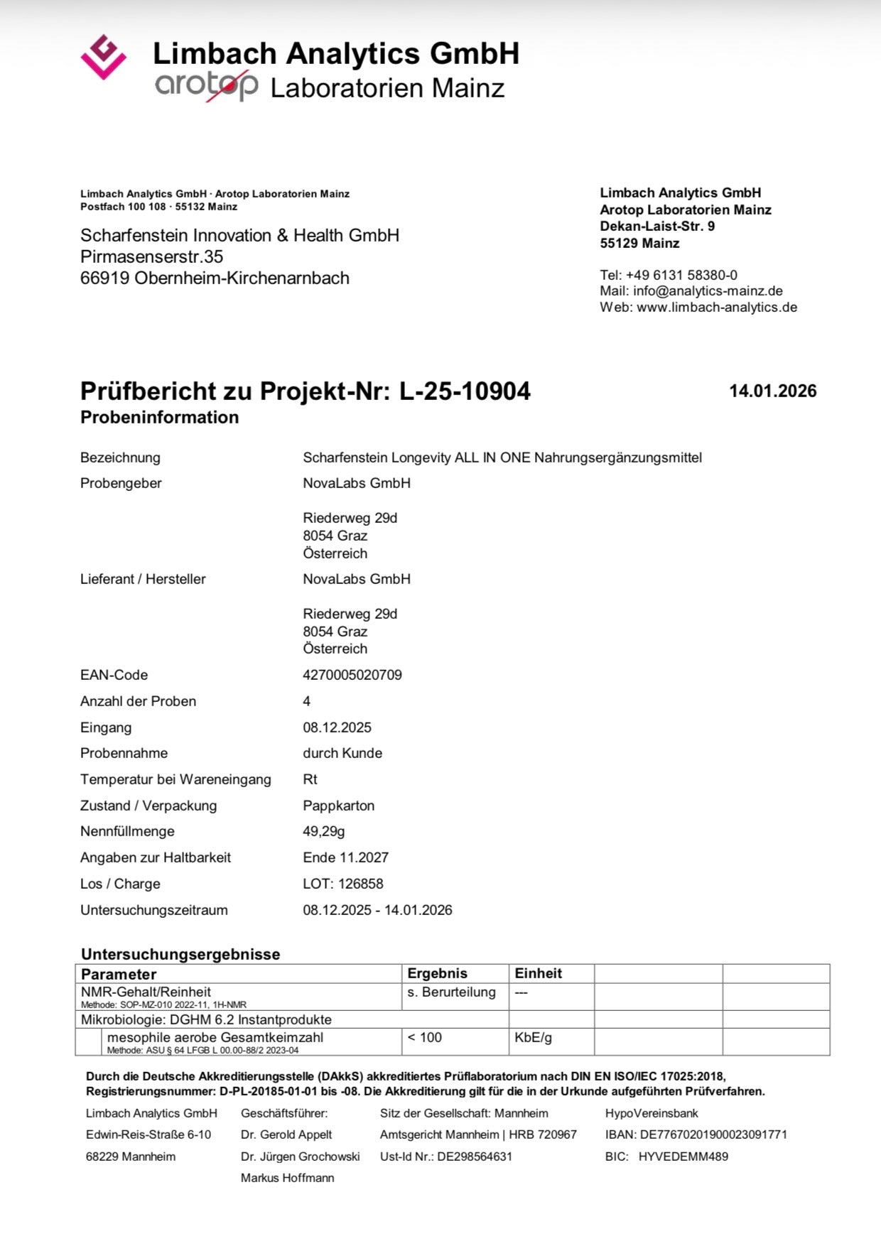 ALL-IN-ONE Longevity Zellkomplex